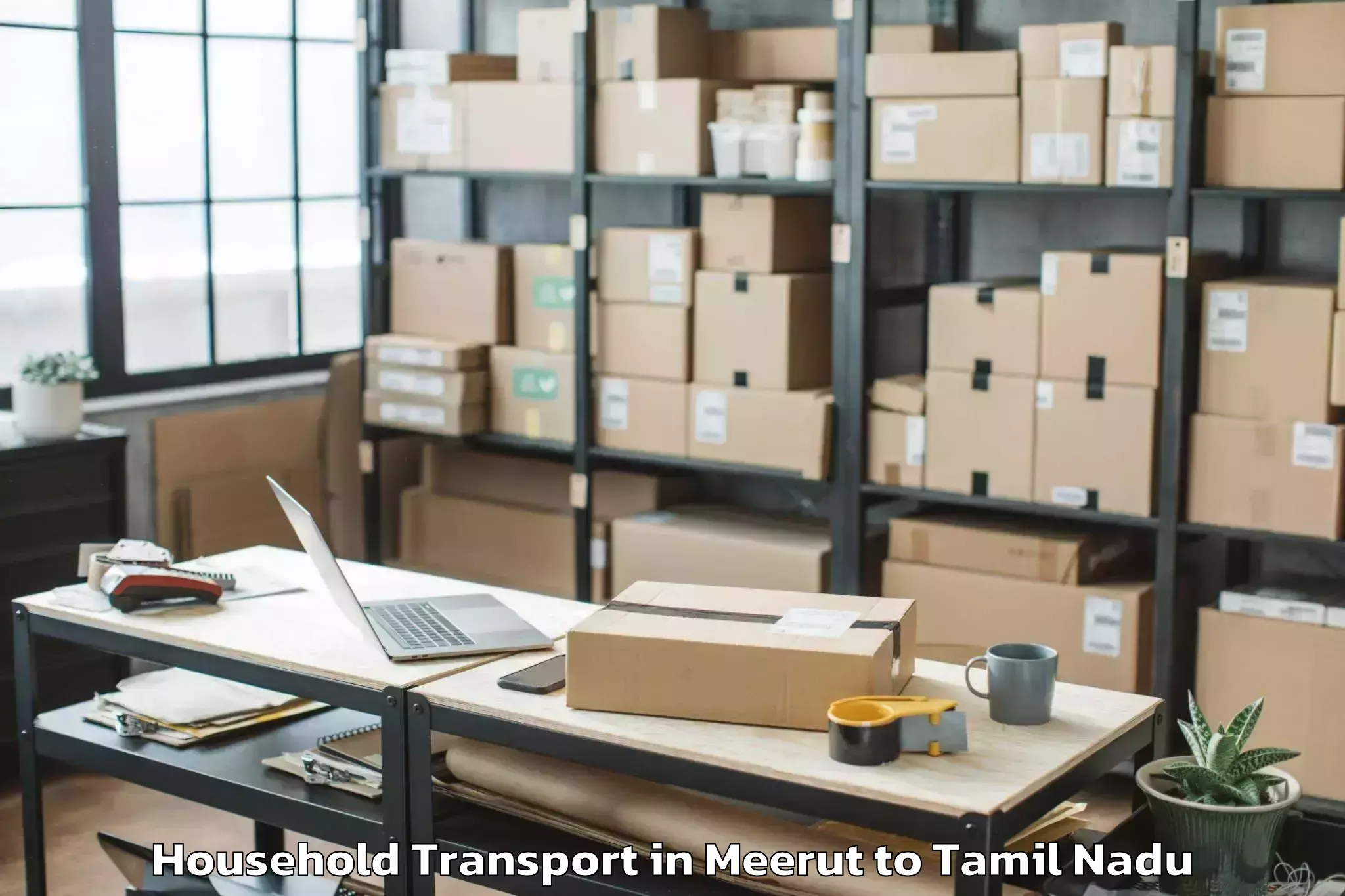 Book Meerut to Rasipuram Household Transport